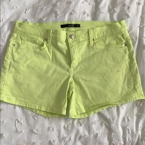 Joe’s Fluorescent Yellow Jean shorts